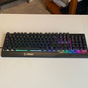 MSI Black Keyboard with RGB Lighting
